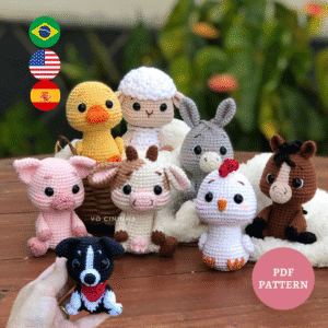 Coleção Fazendinha – Receita de Amigurumi em PDF