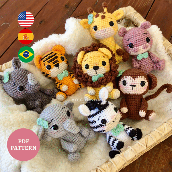 Coleção Baby Zoo – Receita de Amigurumi em PDF