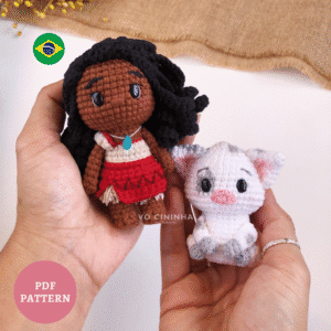 Moana e Pua – Padrão de Amigurumi em PDF