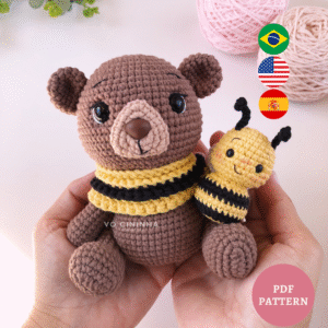 Urso Roni e abelha Bibi - Receita de Amigurumi em PDF