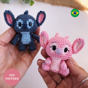 Stitch e Angel – Padrão de Amigurumi em PDF