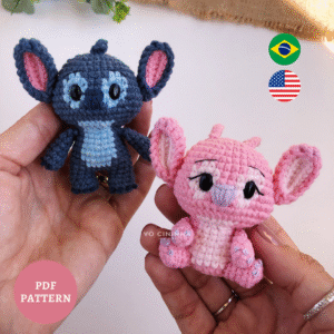 Stitch e Angel – Padrão de Amigurumi em PDF