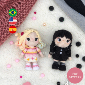 Combo Wandinha e Enid Toy - Receita de Amigurumi em PDF