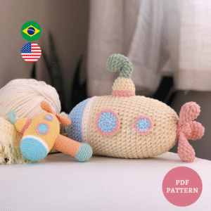 Submarino Chocalho - Receita de Amigurumi em PDF
