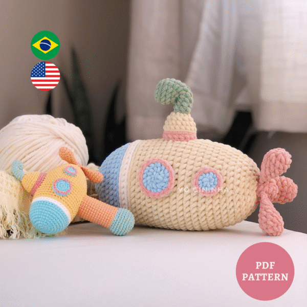 Submarino Chocalho - Receita de Amigurumi em PDF
