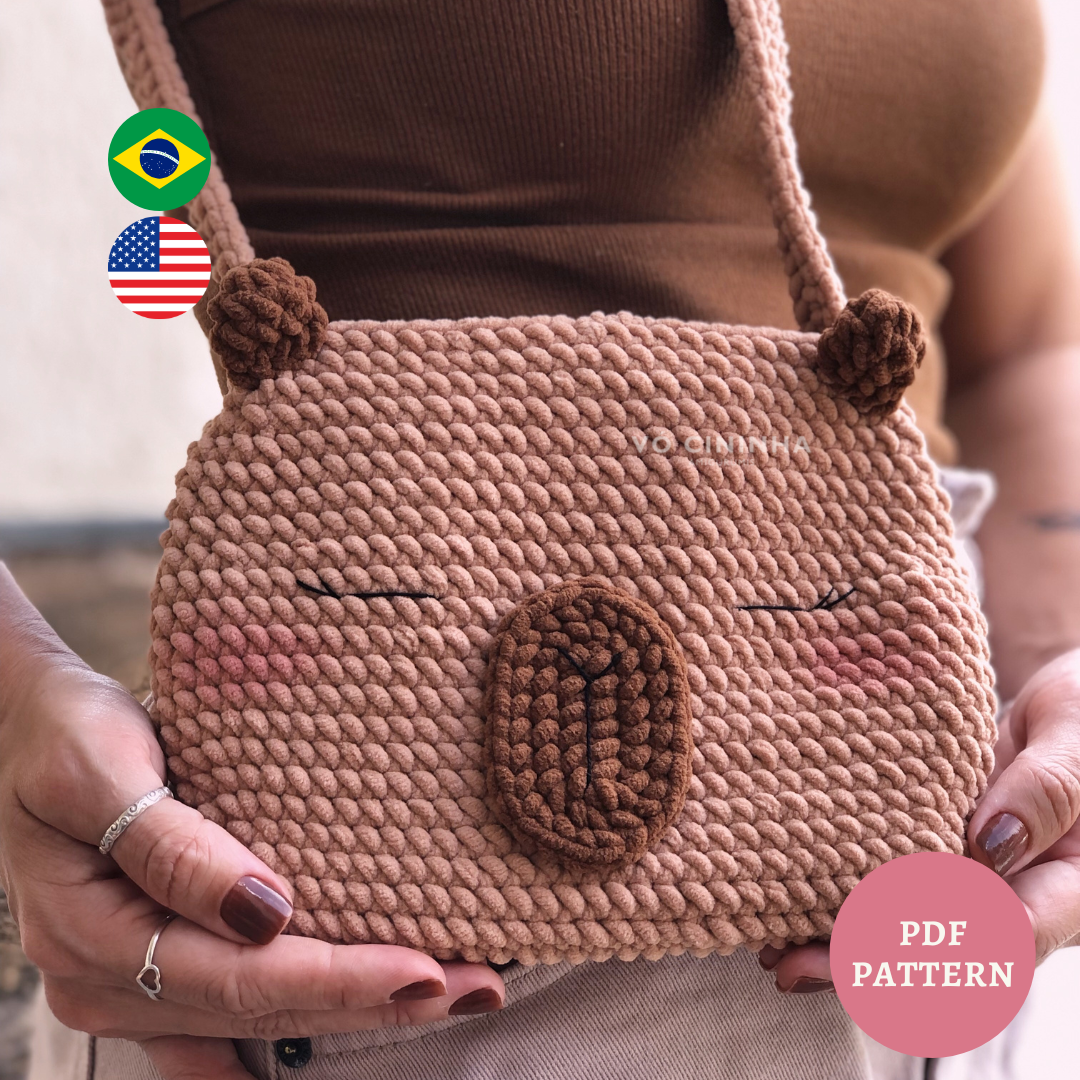 Bolsa Capivara - Receita de Amigurumi em PDF